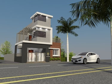 Modern residential apartment construction in Indore by Bhavans Civiltech LLP