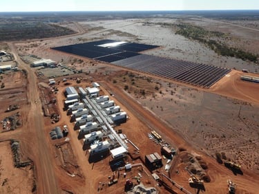 Hybrid Power Station including Generator, Solar, BESS & Inverters
