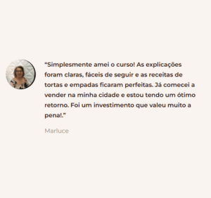 MARLUCI ALUNA DO CURSO DE TORTAS  EMPADAS