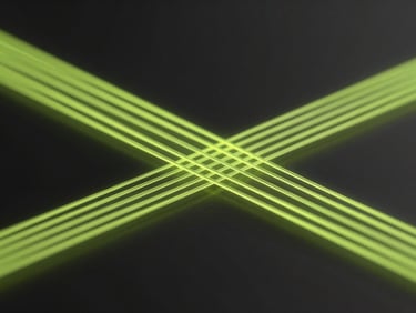 Abstract 3D render of data flow on a dark matte black background, glowing neon lime lines, sharp studio lighting, minimalist tech aesthetic
