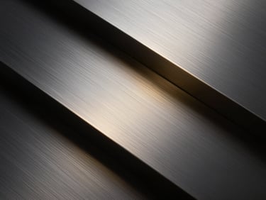 Abstract dark metallic architectural lines, brushed silver surfaces reflecting low-key dramatic studio light, minimalist geometric composition, razor-sharp focus, 85mm