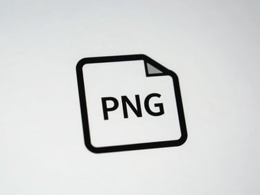 Close-up overhead shot of a PNG file icon mid-drag above a bright white desktop drop zone, crisp studio lighting, tight crop showing file name and extension label in sharp focus