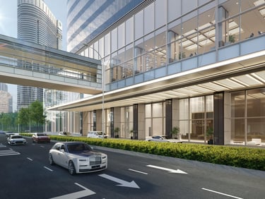 Pavilion Square Retail and linked bridge to mall