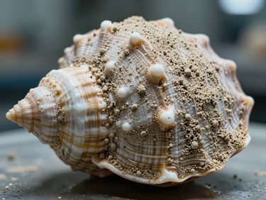 Close-up of a shell mould half showing resin-bonded sand surface texture and thin wall detail under controlled factory lighting, no people