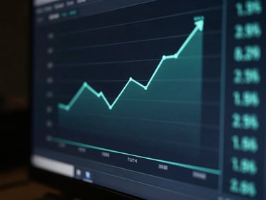 A technical performance chart showing high speed scores on a dark screen, subtle teal accent lines, moody workspace lighting