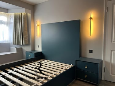 Custom Made Bed & Side Cabinets