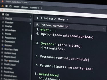 Crisp UI photography, macro shot of Python automation script executing in a terminal, subtle screen glow, sharp focus