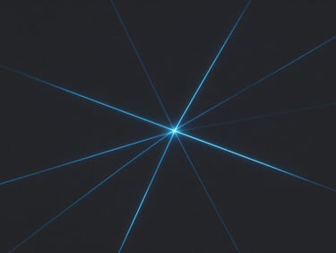 Abstract geometric pattern representing connectivity, deep charcoal background, thin glowing electric blue lines, sharp focus