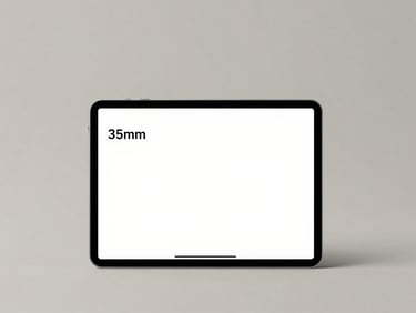 Minimalist analytics interface displayed on a tablet, clean studio lighting, high-contrast composition