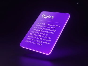 3d render, tight macro shot of a holographic dictionary card floating in a neon purple void