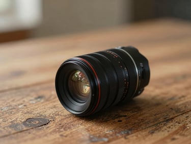 Product resting on a worn wooden surface, shot from slightly above at a three-quarter angle, warm diffused natural light from the left, shallow depth of field blurring the background into soft tone