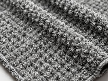 Close-up detail of high-absorption commercial cleaning cloth, showing the high-loft microfiber structure designed for industrial maintenance.