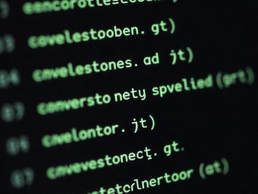 Macro photography of clean code snippets integrating a conversion API on a dark screen, cool green neon glow, high contrast