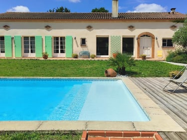 Maison Cornebarrieu prestige piscine. Patrice Vaissière et Jessica Sollier Endie Immobilier