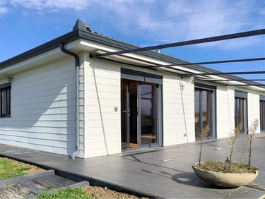 Maison ossature bois Cardeilhac Saint Gaudens Patrice Vaissière et Jessica Sollier Endie Immobilier