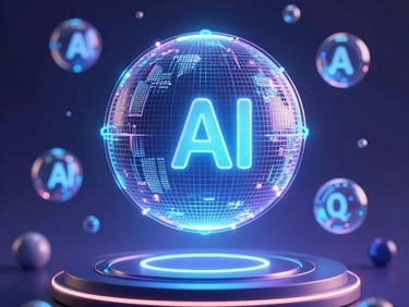 Conceptual 3D render of interconnected nodes forming a dynamic network, glowing blue pathways, clean studio lighting, macro depth of field