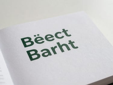 Close-up of a minimalist printed German grammar book showing clean typographic contrast, soft natural daylight, muted earth tones