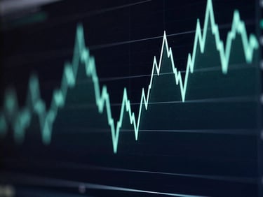 Abstract geometric data visualization representing financial data flow, deep obsidian background with neon-mint lines, moody tech photography, 35mm lens.
