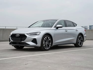 Sleek silver all-wheel-drive sedan, crisp automotive photography, overcast daylight.