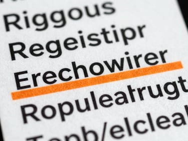 High-fidelity UI close-up showing rigorous typographic hierarchy and a sharp safety orange accent line, stark lighting.