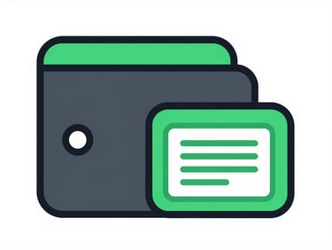 Clean vector diagram showing a decentralized wallet icon connected to a smart contract icon, with a clear boundary indicating no outflow to third-party platforms. Green and charcoal accents.