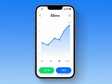 High-fidelity Android mockup of a health tracking app showing a clean hydration graph with electric blue accents, 35mm
