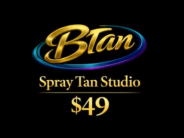 BTAN Spray Tan Studio $49 luxury spray tan promotion featuring a custom Norvell airbrush glow.