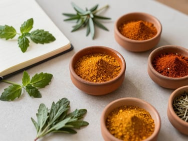 Spices and herbs, a handbook on consulting for healthy eating businesses. 