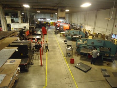custom stainless steel cabinet production process inside workshop