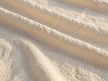 Tactile close-up of high-quality cream linen fabric weave, soft natural light highlighting the organic texture and durable stitching, warm editorial feel.
