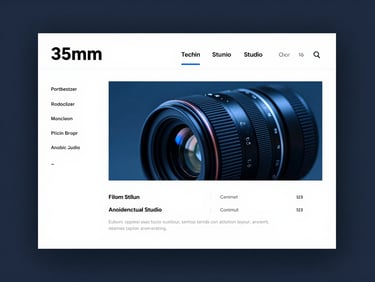 Beautiful clean typography layout on a portfolio website for an architectural studio, soft shadows