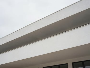 Aveiro modern architectural detail, clean lines, soft overcast daylight