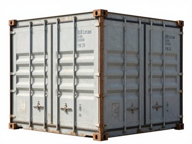 Cargo-worthy used 20ft container, showing light wear and authentic industrial character, fully certified.