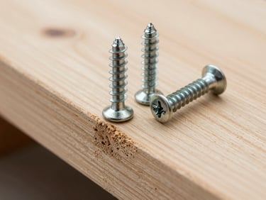 Close-up of a clean deck joint with heavy-duty structural screws and perfectly aligned pressure-treated timber.