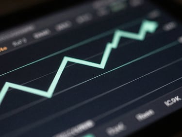 Macro shot of a sleek financial interface on a dark screen, soft mint accent lines, moody tech photography