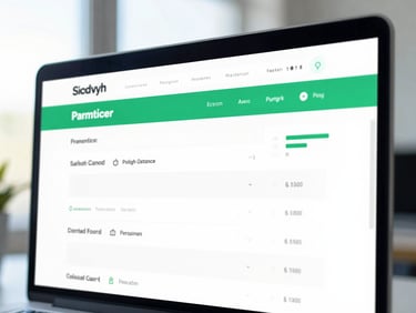 A custom e-commerce web application interface showing product analytics, sharp focus on data grids, bright natural light.