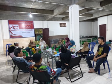 Pertemuan Anggota Koperasi Kelurahan Merah Putih Baru Ilir di Balikpapan Barat.