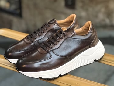 Sneaker homme marron foncé