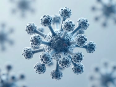 Macro photography of purified botulinum neurotoxin complex, highlighting the absence of unnecessary proteins, under cool, crisp studio light.