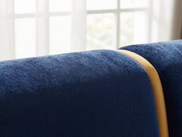 Close-up of crisp, professionally cleaned upholstery fabric under soft window light