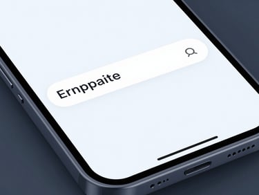 Android device closeup displaying an encrypted messaging interface with clean typography and slate accents