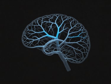 minimalist editorial photography, cool ambient lighting, high contrast, desaturated tones with electric blue accents, 35mm lens, abstract conceptual image of neural pathways or a subtle human silhouette blended with a complex pattern, representing psychological depth, dark background