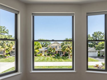 Real estate interior with perfectly exposed window pull, no blown-out highlights, subtle object removal, sharp focus, balanced architectural lighting