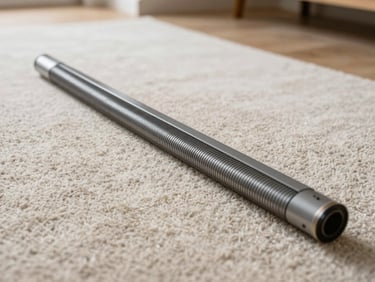 Sharp vacuum lines on thick wool carpet, natural overcast British daylight, crisp details, high-end residential interior.