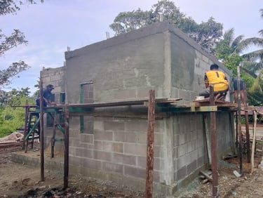 Pembangunan RTLH Masuki Tahap Plester Dinding dan Kerangka Atap