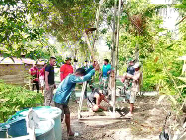 Bor Sumber Air Bersih di Desa Durjela