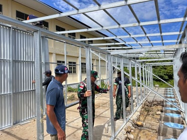 Tinjau Lokasi Marshalling Area di Hutan Karangguli