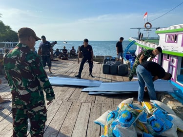 Perjalanan menuju lokasi TMMD di Desa Longgar Apara