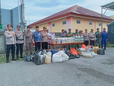 Polres Aru Musnahkan Ratusan Liter Minuman Keras 