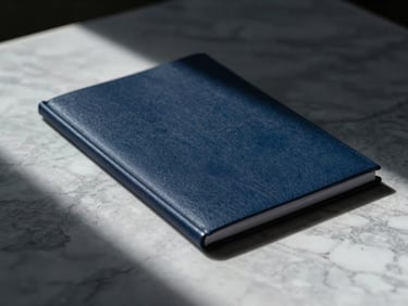 Macro shot of secure documents on a marble desk, stark lighting, deep shadows, corporate minimalism, 50mm.